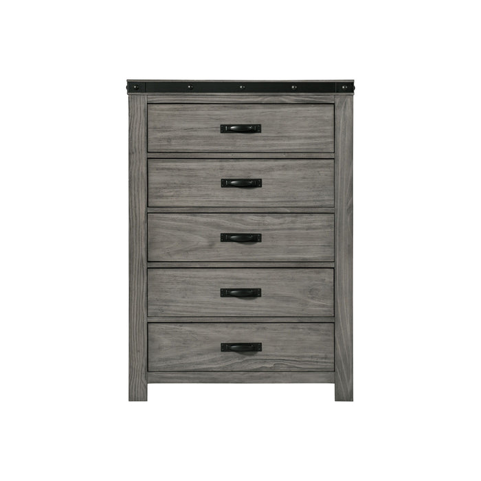 Wade - 5-Drawer Chest - Black Finish - Stylish Home Furniture