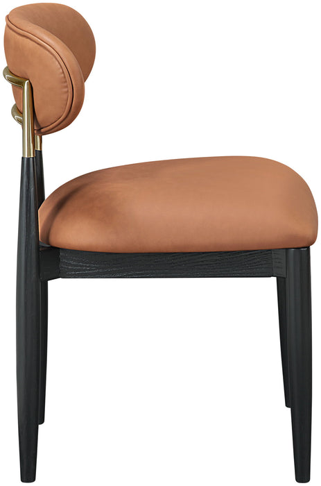 Riccio - Dining Side Chair (Set of 2) - Black And Gold Frame