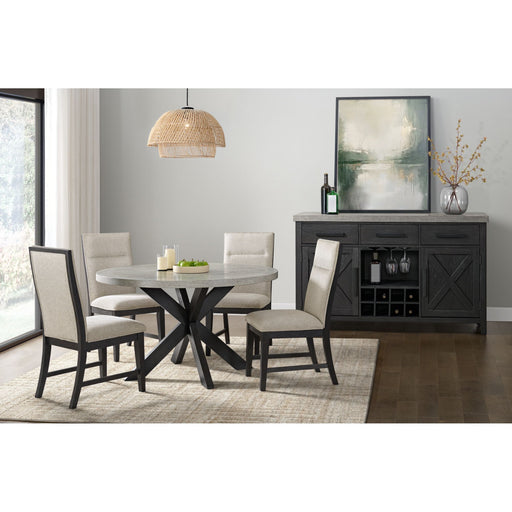 Axel - Server - Light Gray / Espresso - Stylish Home Furniture