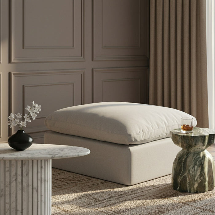 Indulge - Linen Ottoman - Stylish Home Furniture