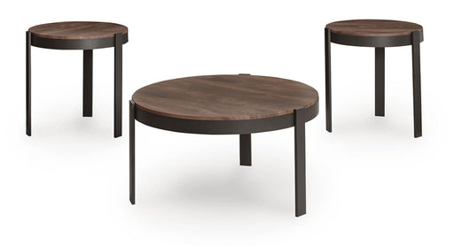 Horizon Hills - Occasional Table Set (Set of 3) - Brown / Black - Stylish Home Furniture
