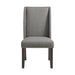 Everdeen - Side Chair With Gray Fabric and Nail Heads (Set of 2) - Charcoal - Stylish Home Furniture