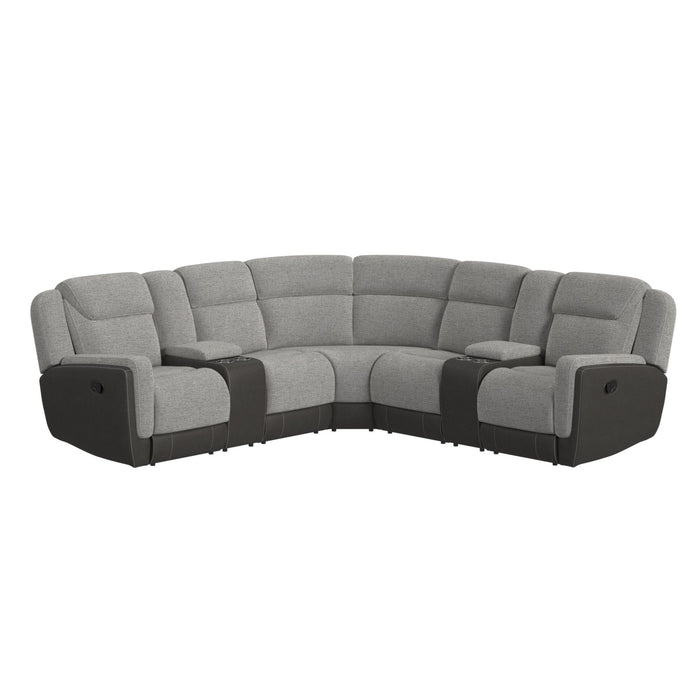 Hornet - 3 Piece Sectional Set With Console And 2 Recliners - Stylish Home Furniture