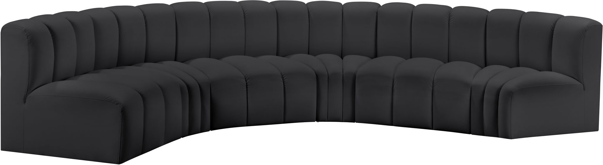 Arc - Faux Leather 6 Piece U-Shaped Modular Sofa