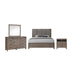Harrisburg - 6/6 Eastern King 4 Piece Bedroom Set (Bed, Dresser, Mirror, Nightstand) - Dark Gray - Stylish Home Furniture