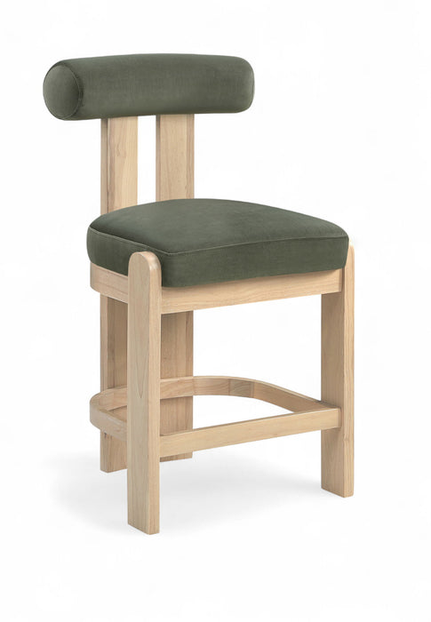 Arienzo - Velvet Performance Fabric Upholstered Counter Stool (Set of 2)