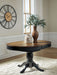 Clorazi - Oval Dining Room Butterfly Extension Table - Black / Brown - Stylish Home Furniture