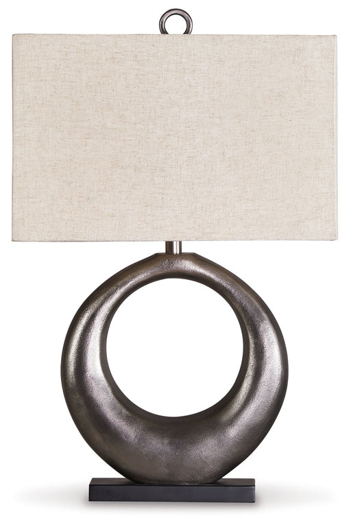 Saria - Metal Table Lamp  - Antique Silver Finish - Stylish Home Furniture