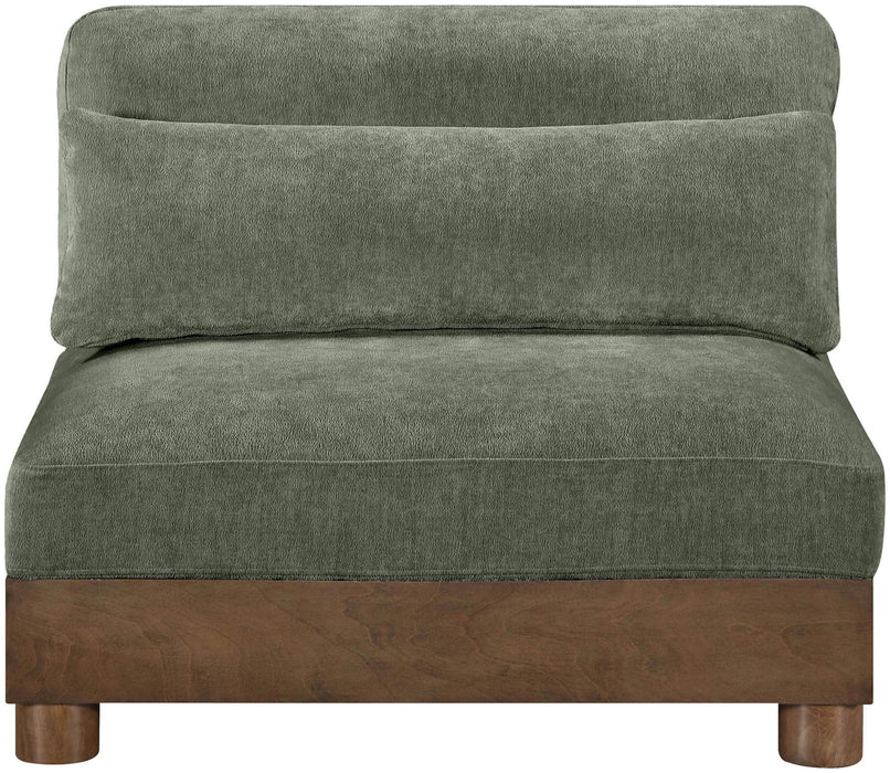 Turin - Chenille Fabric Upholstered Modular Armless Chair - Stylish Home Furniture