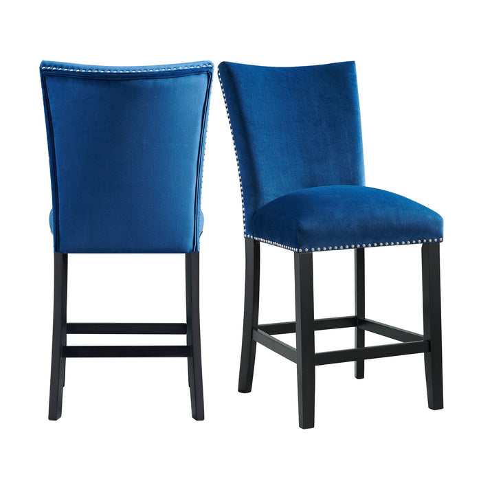 Francesca - Velvet Counter Height Chair (Set of 2) - Stylish Home Furniture