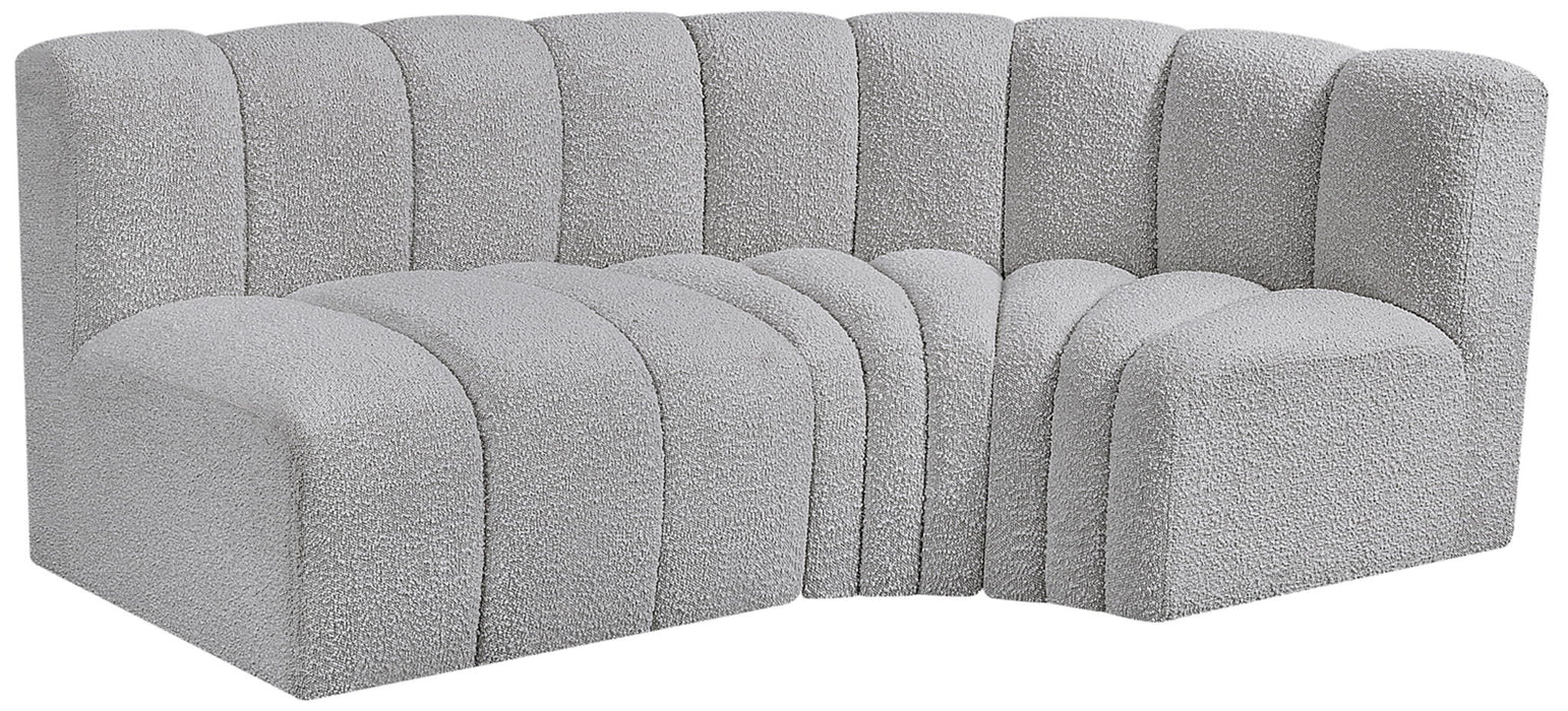 Arc - Boucle Fabric 3 Piece Sofa