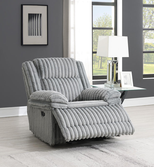U113 - Corduroy Motion Chair - Gray