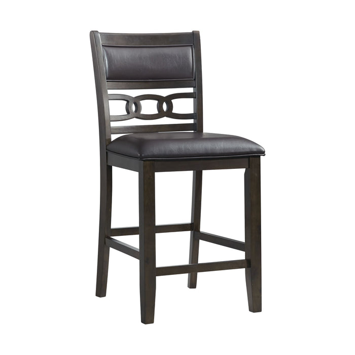 Amherst - Counter Height Faux Leather Side Chair (Set of 2) - Walnut - Stylish Home Furniture