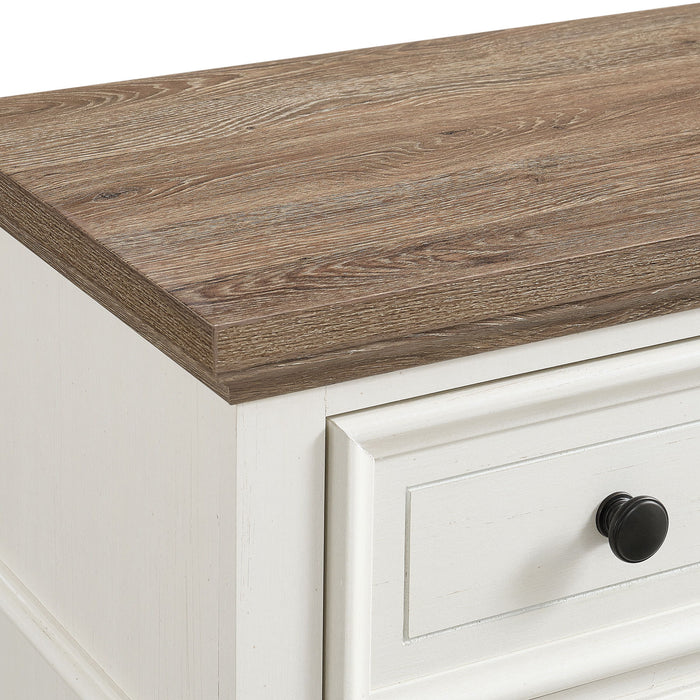 Eastwood - Youth 3-Drawer Nightstand - Brown And White - Stylish Home Furniture