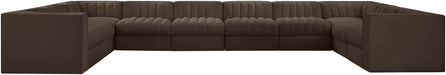 Rummi - Velvet Performance Fabric Upholstered 10 Piece Modular Sectional - Stylish Home Furniture