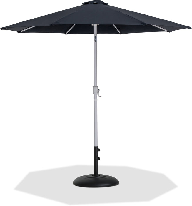 Fiji - Aluminum Patio Umbrella With Round Black And White Base