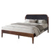Hawthorne - 5/0 Queen Platform Bed With Chair arcoal Upholstered Headboard - Brown - Stylish Home Furniture