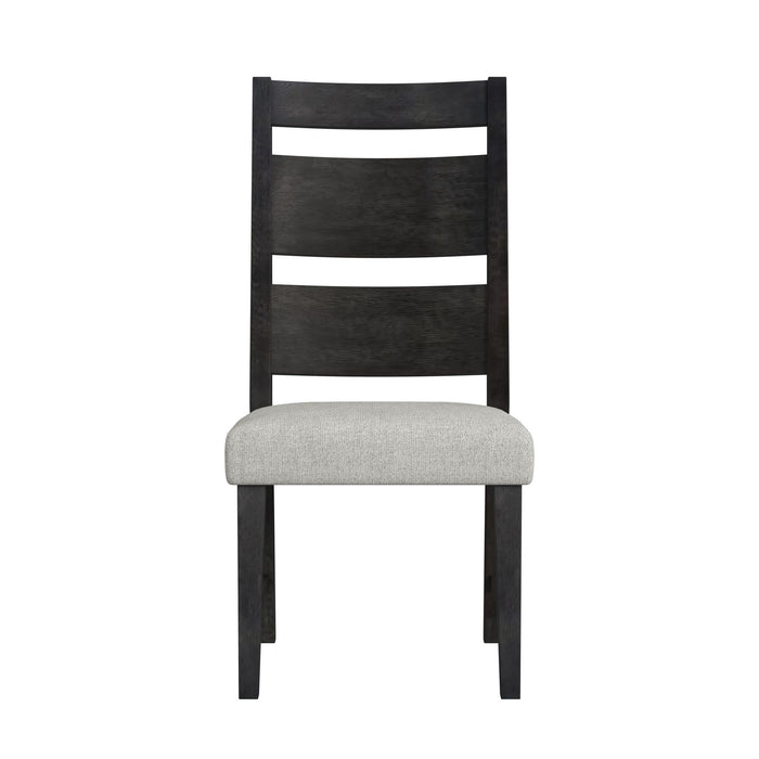 Jemma - Wood Back Dining Side Chair (Set of 2) - Dark Espresso / Beige Linen - Stylish Home Furniture