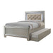 Platinum - Youth Full Platform Bed With Trundle - Сhampagne - Stylish Home Furniture