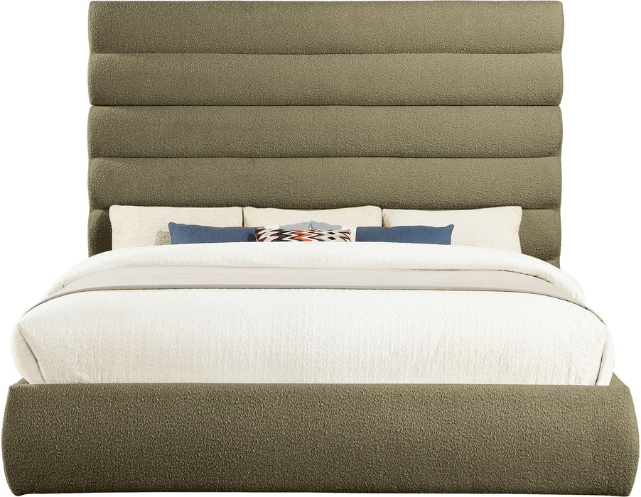 Adam - Boucle Fabric Bed With 70.5" Headboard - Stylish Home Furniture