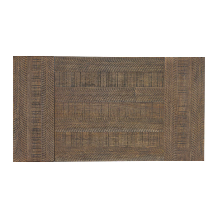 Farmington - Rectangular Dining Table - Medium Brown And Washed Stone - Stylish Home Furniture