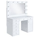 Amia - Complete Vanity With Lightbulbs - Glossy White - Stylish Home Furniture