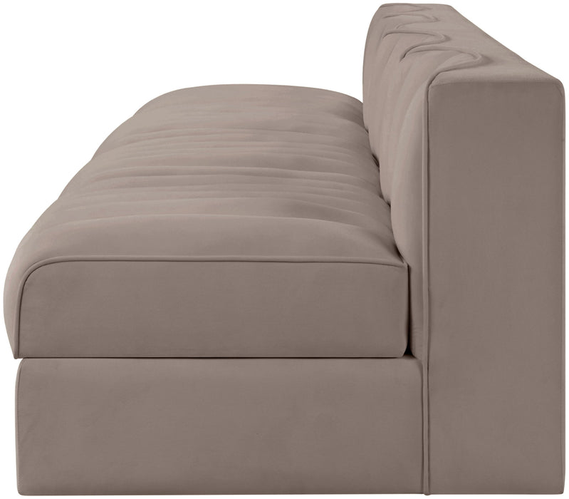 Rummi - Armless Velvet Performance Fabric Upholstered 4 Piece Modular Sofa - Stylish Home Furniture