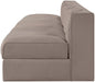 Rummi - Armless Velvet Performance Fabric Upholstered 4 Piece Modular Sofa - Stylish Home Furniture