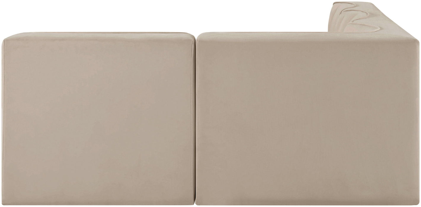 Rummi - Armless Velvet Performance Fabric Upholstered 4 Piece Modular Sectional - Stylish Home Furniture