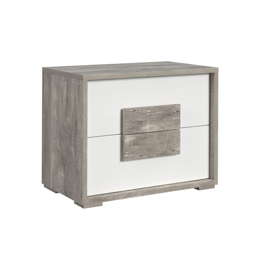 San Matteo - 2-Drawer Nightstand With USB - Gray - Stylish Home Furniture