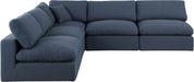 Comfy - 5 Piece Linen Modular Corner Armless Sectional - Stylish Home Furniture