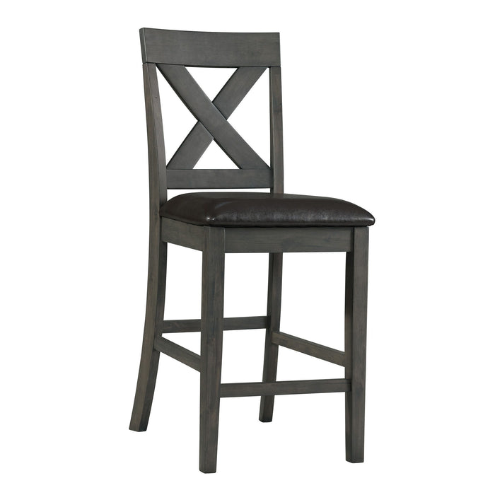 Alex - Counter Side Chair With Pu (Set of 2) - Stylish Home Furniture