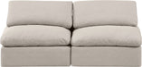 Indulge - Linen 2 Seat Modular Armless Sofa - Stylish Home Furniture