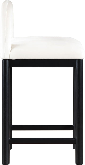 Conrad - Velvet Counter Stool With Black Legs