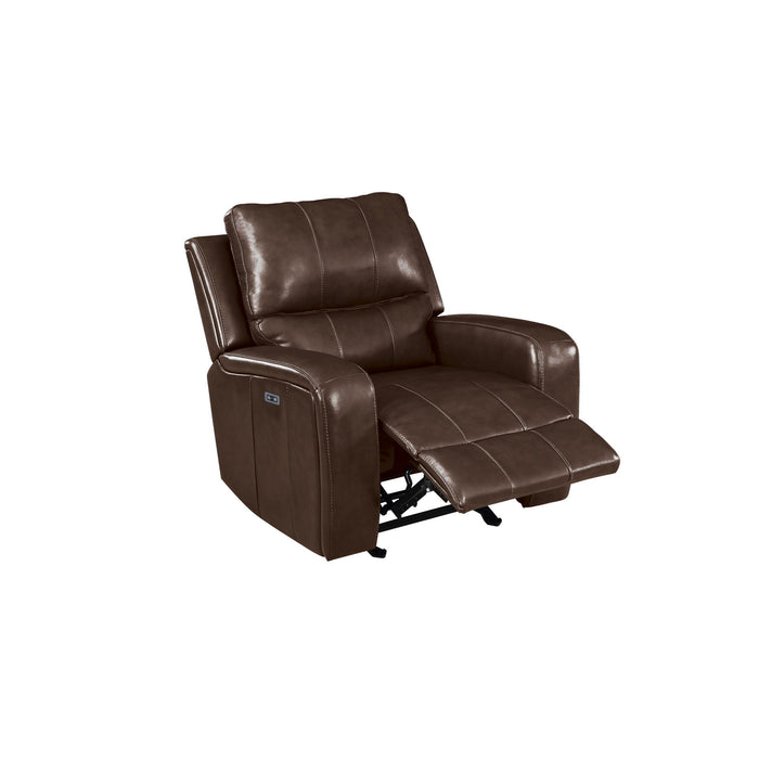 Linton - Leather Glider Recliner With Power Footrest