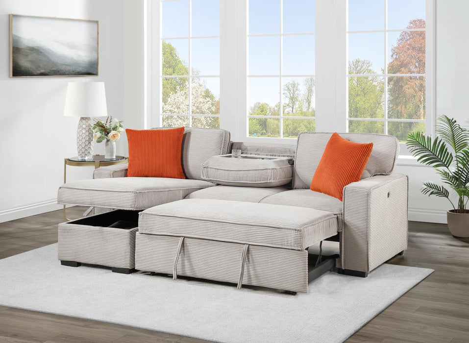 U393 - Sofa Chaise Sectional - Beige