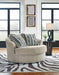 Calnita - Oversized Swivel Accent Chair - Sisal - Stylish Home Furniture