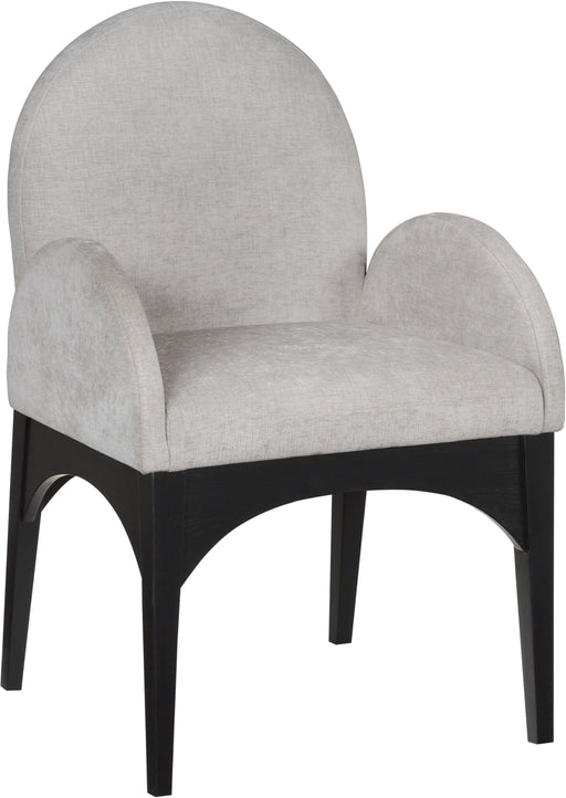 Waldorf - Chenille Dining Arm Chair With Black Legs