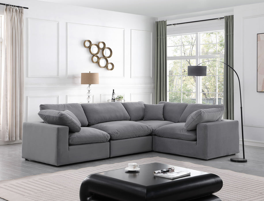 Comfy - 4 Piece Velvet Modular Sectional