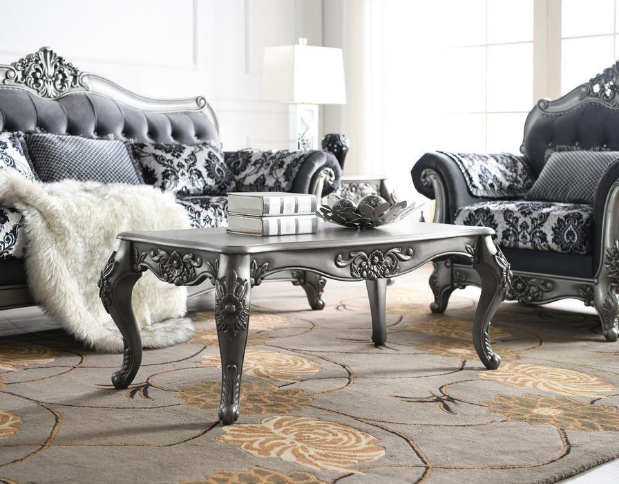 T206 - Coffee Table & 2 End Tables - Pearl Silver