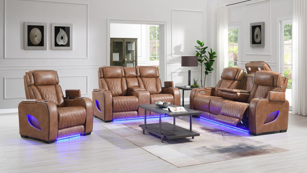 U72 - Power Reclining Sofa - Brown - Stylish Home Furniture