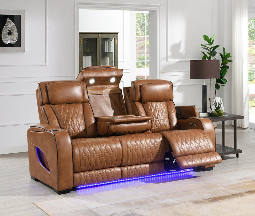 U72 - Power Reclining Sofa - Brown - Stylish Home Furniture