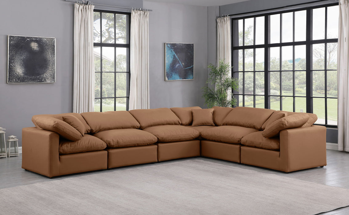Indulge - Faux Leather 6 Piece Modular Corner Sectional