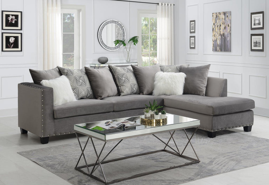 U313 - 2 Piece Sectional - Shimmer Silver