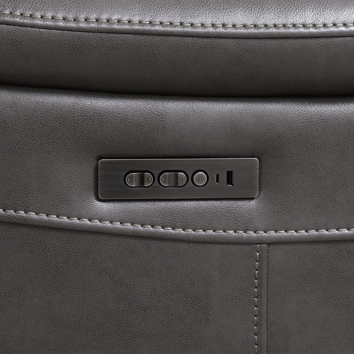 U108 - Reclining Loveseat (Gel Faux Leather) - Gray