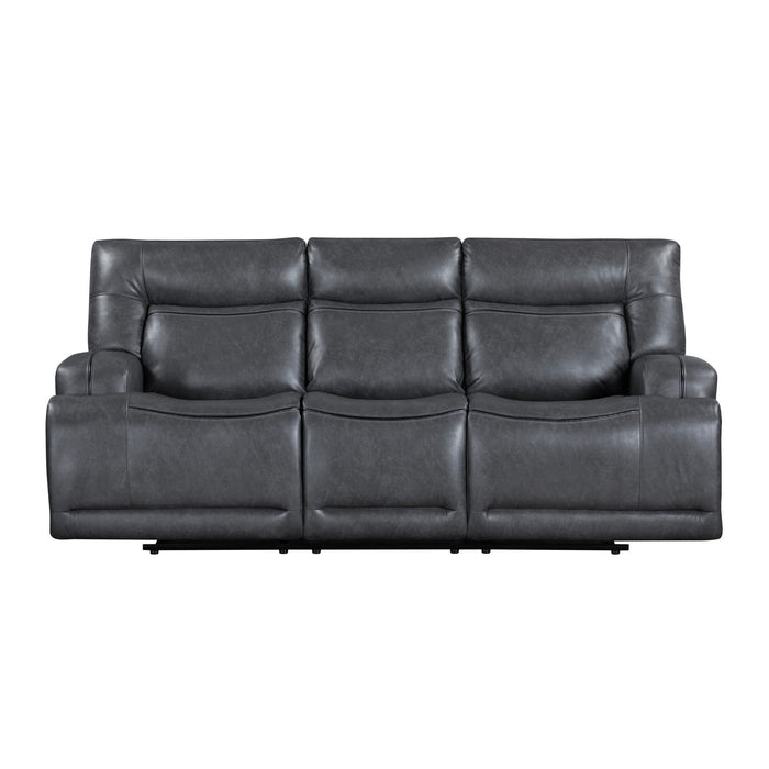 Titan - Sofa With Dual Recliner - Gray