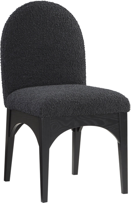 Waldorf - Boucle Dining Side Chair With Black Legs