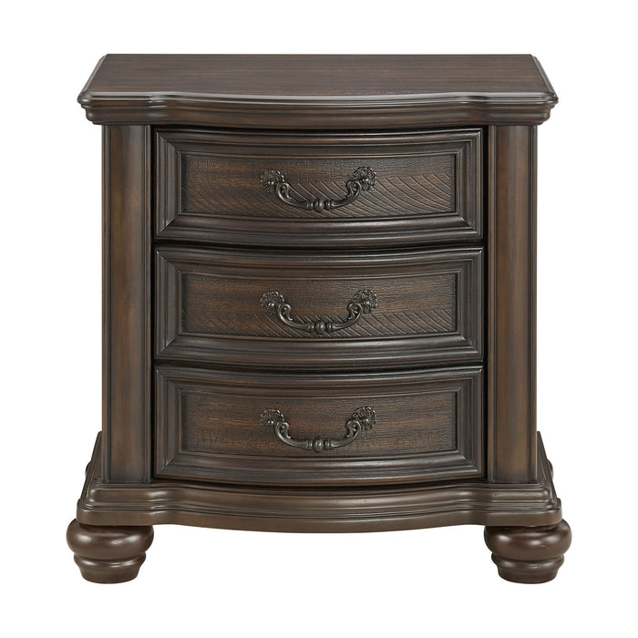 Brunswick - 2-Drawer Nightstand With USB - Mahogany - Stylish Home Furniture