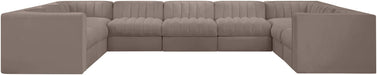 Rummi - Velvet Performance Fabric Upholstered 9 Piece Modular Sectional - Stylish Home Furniture