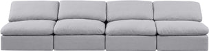 Indulge - Linen 4 Seat Modular Armless Sofa - Stylish Home Furniture